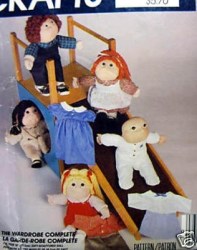 9256 MCCALLS 16'',18'' BLOSSOM CPK SOFT SCULPTURE DOLL, CLOTHES PATTERN